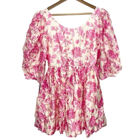 Alix Of Bohemia Ellah Baroque Beam Mini Dress In Pink XS NWT - Picture 5 of 8